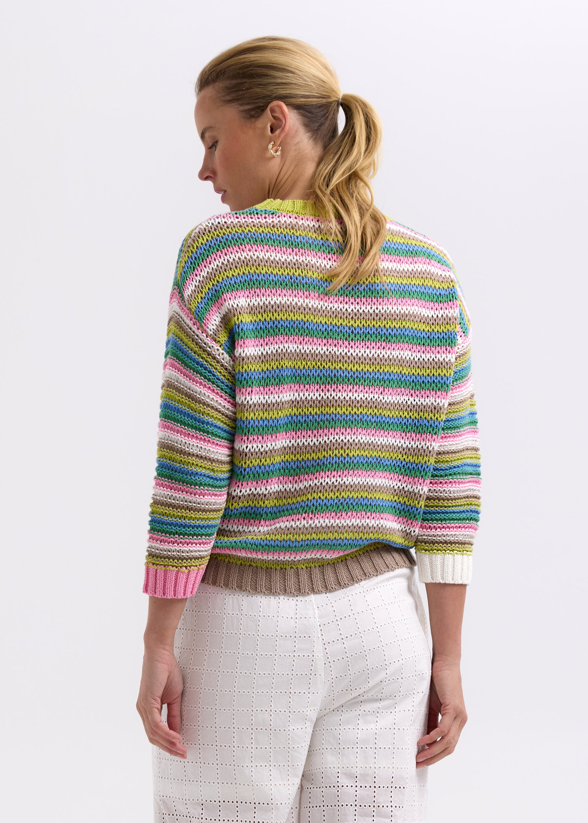 Chunky Stripe Jumper | Chartreuse