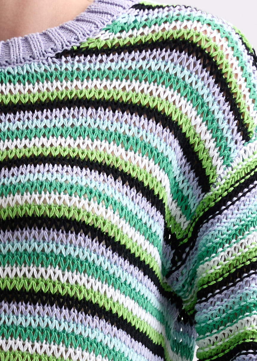 Chunky Stripe Jumper | Lilac