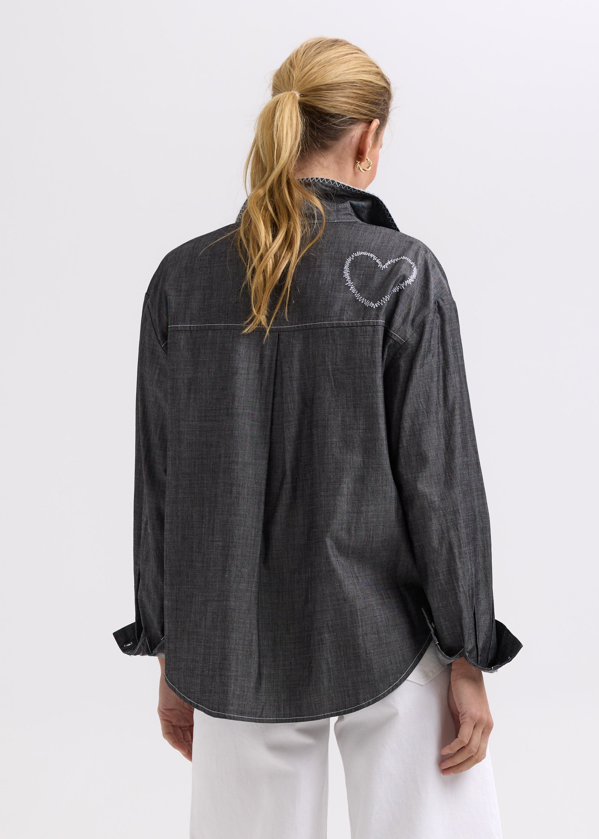 Hand Work Denim Shirt | Industrial Denim
