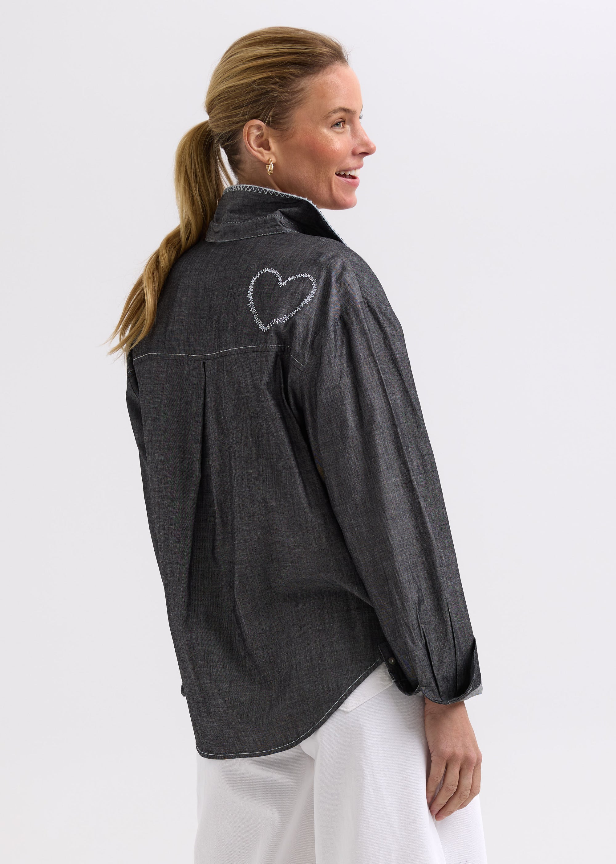 Hand Work Denim Shirt | Industrial Denim