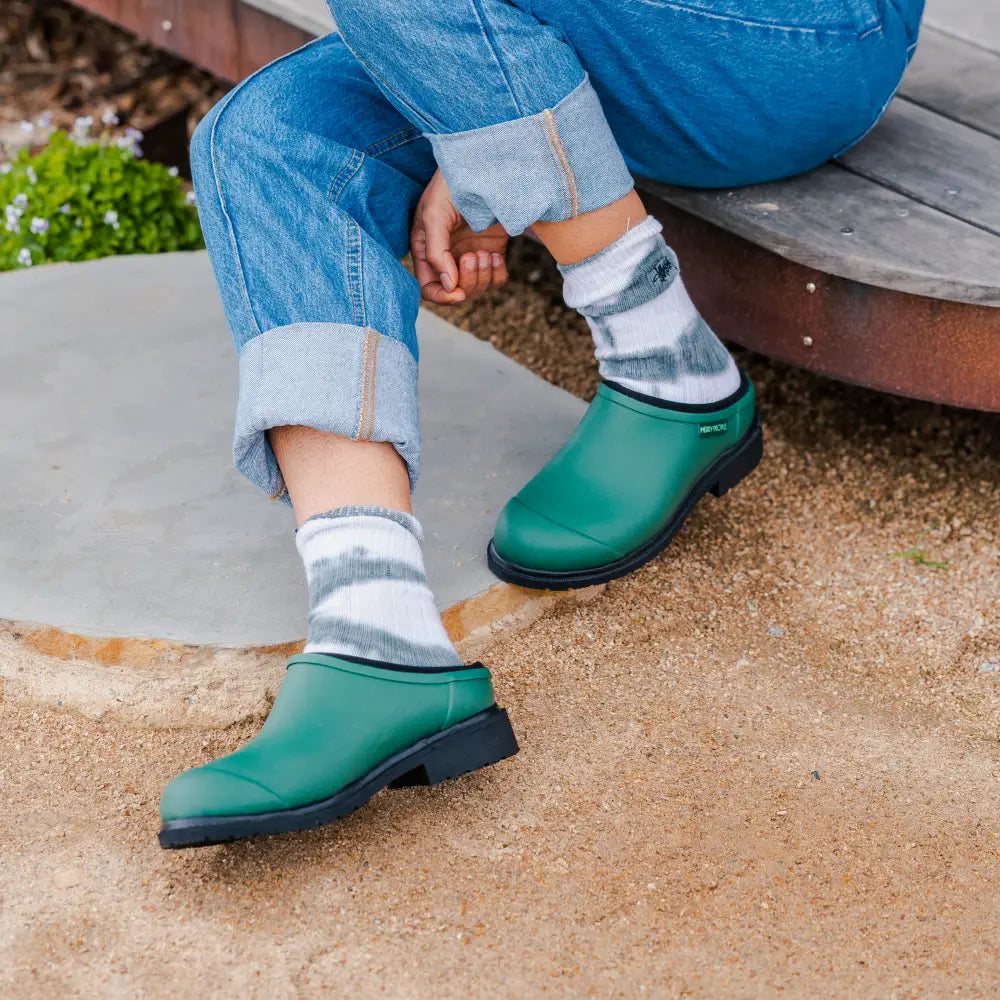 Billie Clog | Alpine Green & Black - Merry People - Beechworth Emporium