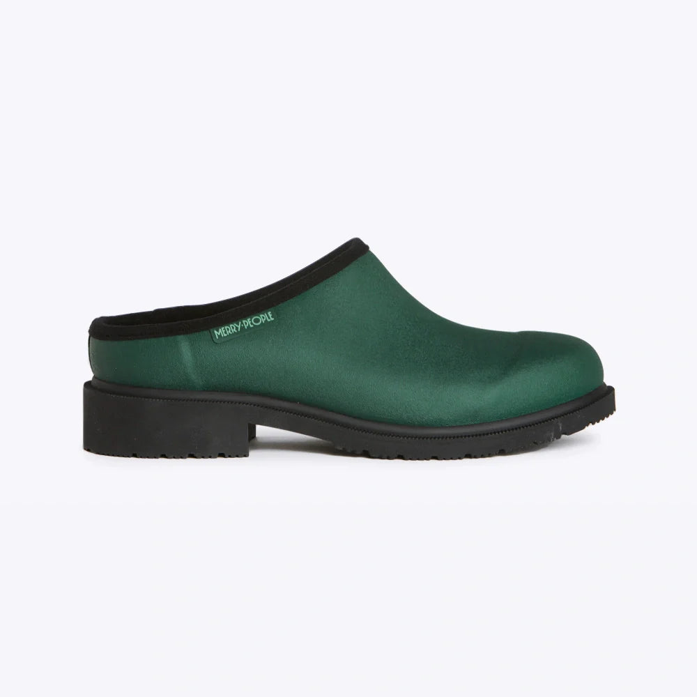 Billie Clog | Alpine Green &amp; Black - Merry People - Beechworth Emporium