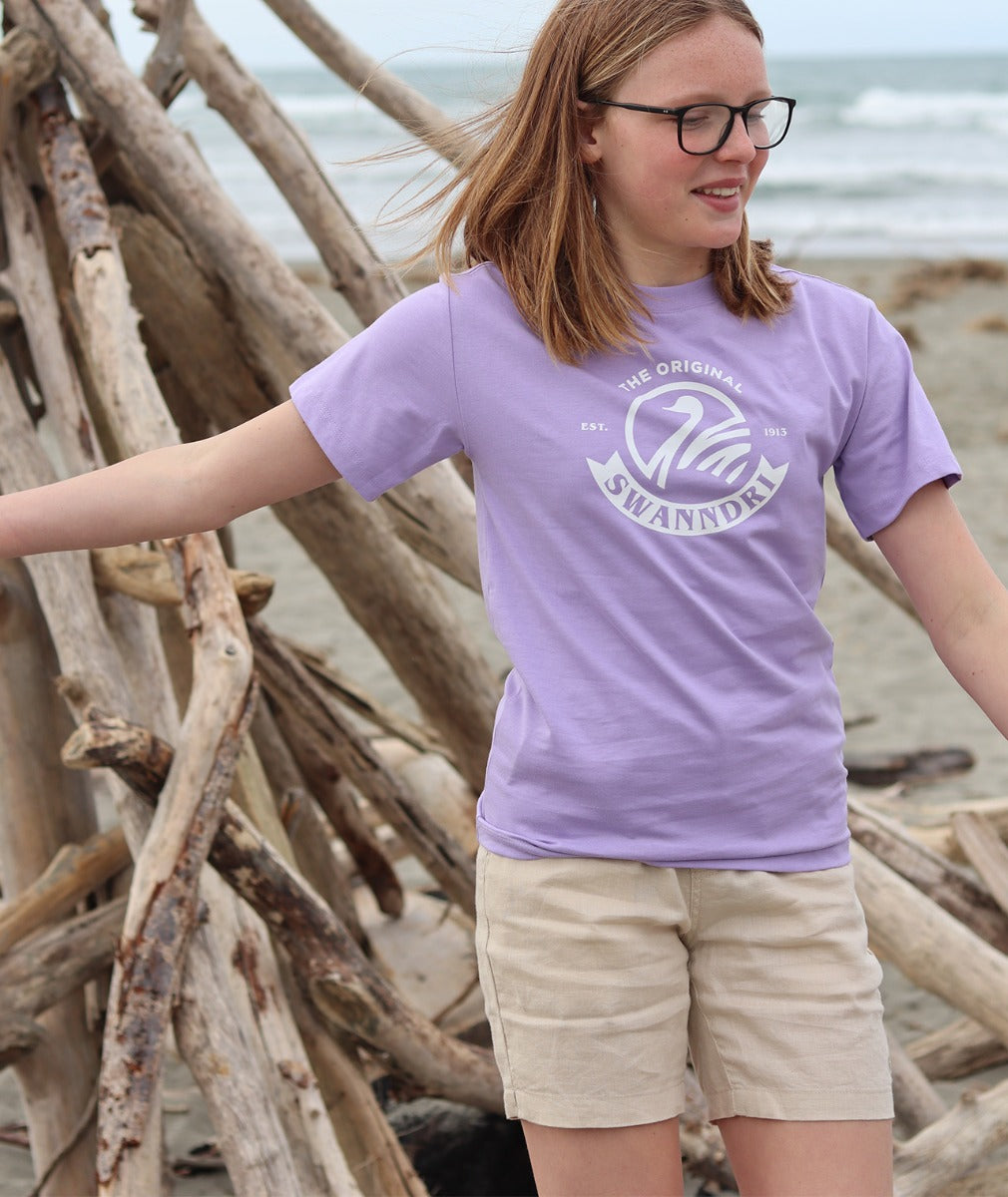 Kids Original V2 T-Shirt | Lavender/White - Swanndri - Beechworth Emporium