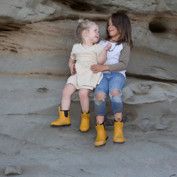 Bobbi Kids Gumboot | Mustard & Black - - Beechworth Emporium