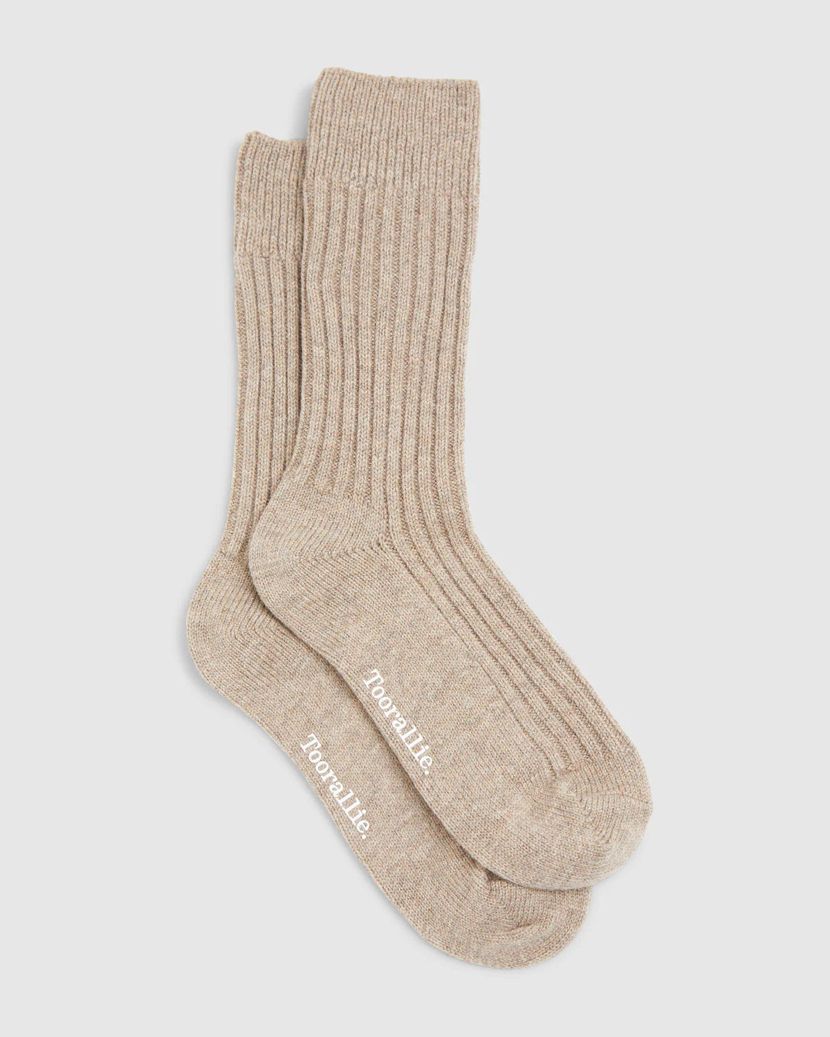 Ribbed Merino Sock | Oat - Toorallie - Beechworth Emporium