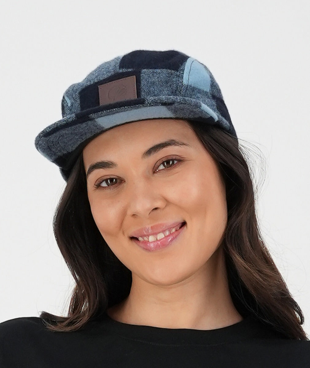 Wenchester Cap | Airforce Blue/Navy Check - Swanndri - Beechworth Emporium