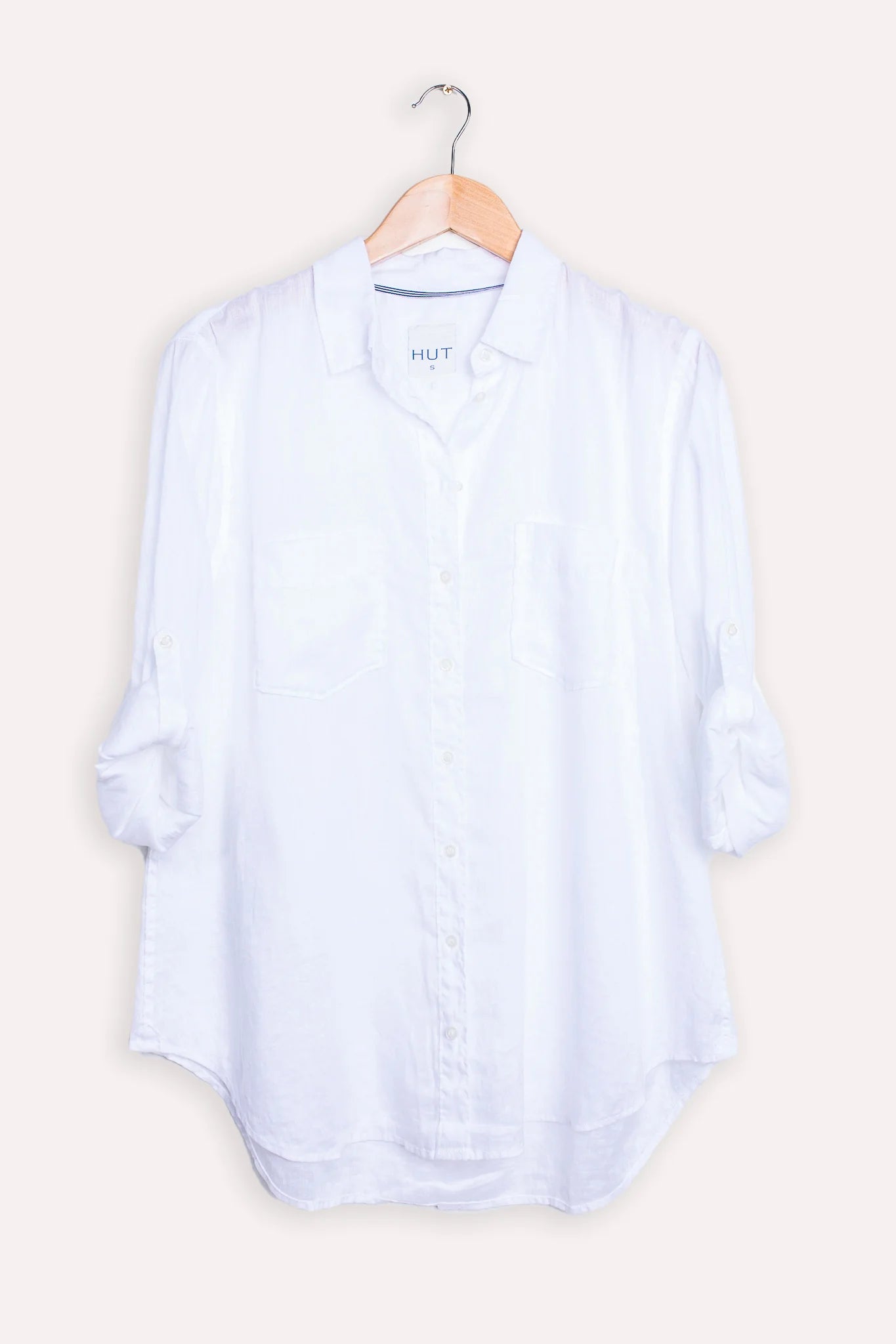 Boyfriend Linen Shirt | Optic White - Hut Clothing - Beechworth Emporium