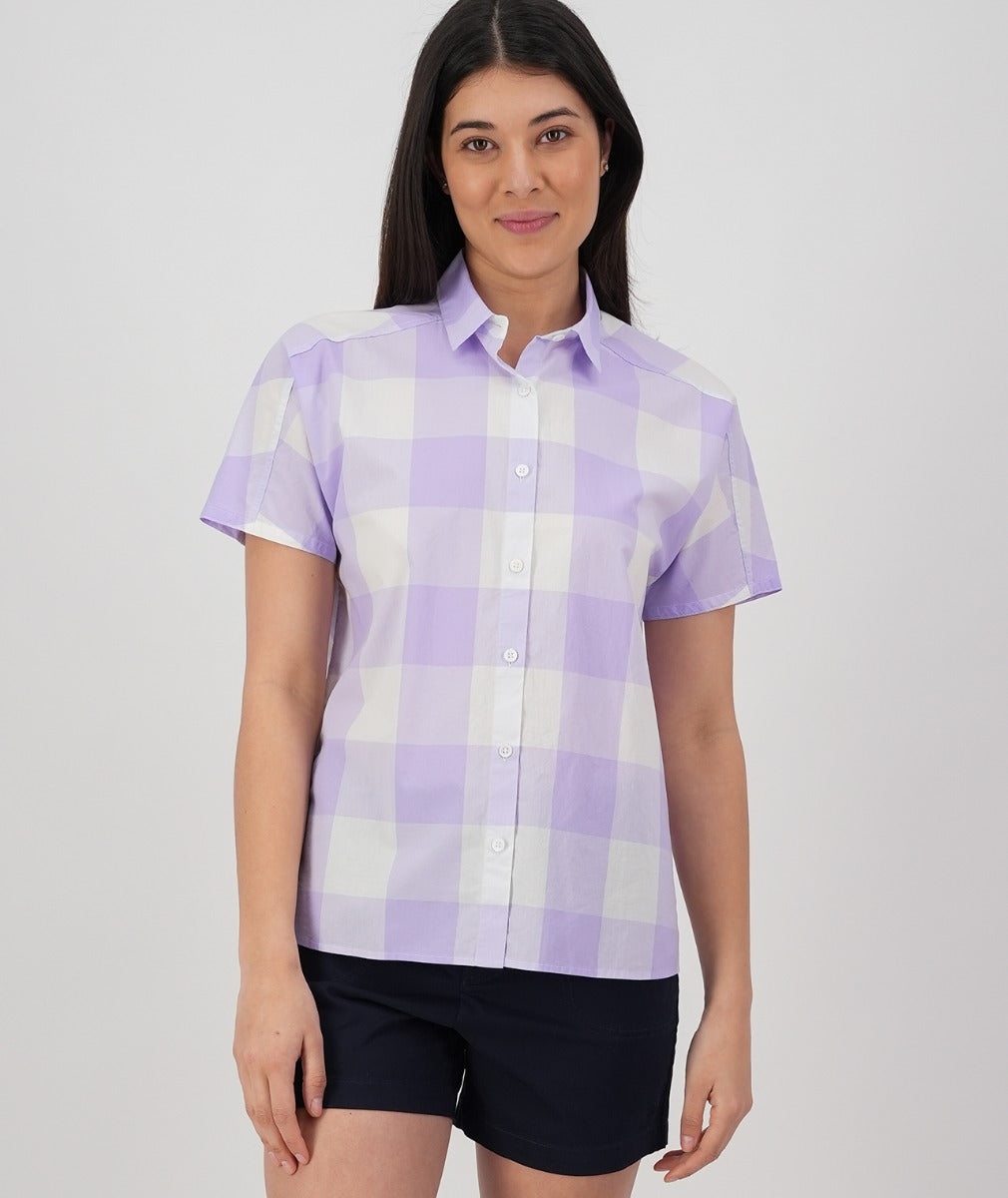 Manaia Short Sleeve Shirt | Lavender Check - Swanndri - Beechworth Emporium