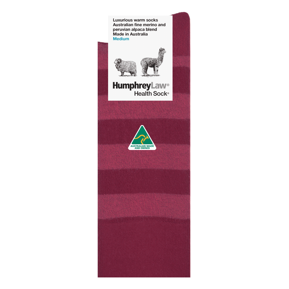 Fine Merino/Baby Alpaca Blend Health Sock® - Style 03C - Humphrey Law - Beechworth Emporium