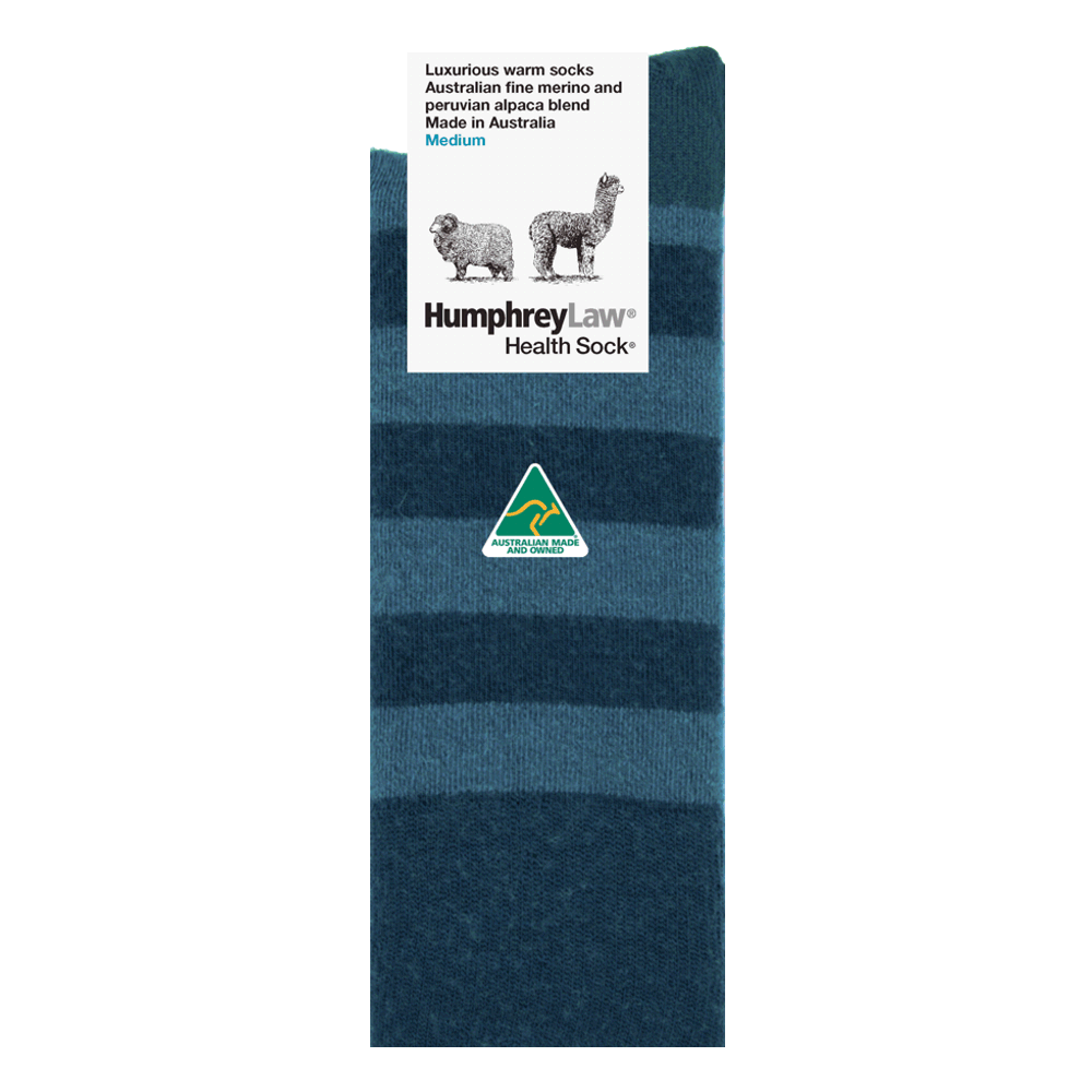 Fine Merino/Baby Alpaca Blend Health Sock® - Style 03C - Humphrey Law - Beechworth Emporium