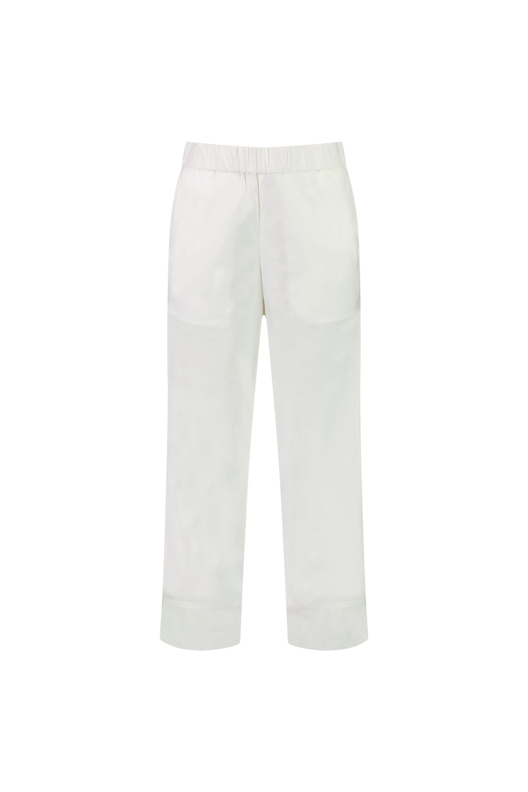 Slim Leg Pull On 7/8 Pant | White - Vassalli - Beechworth Emporium