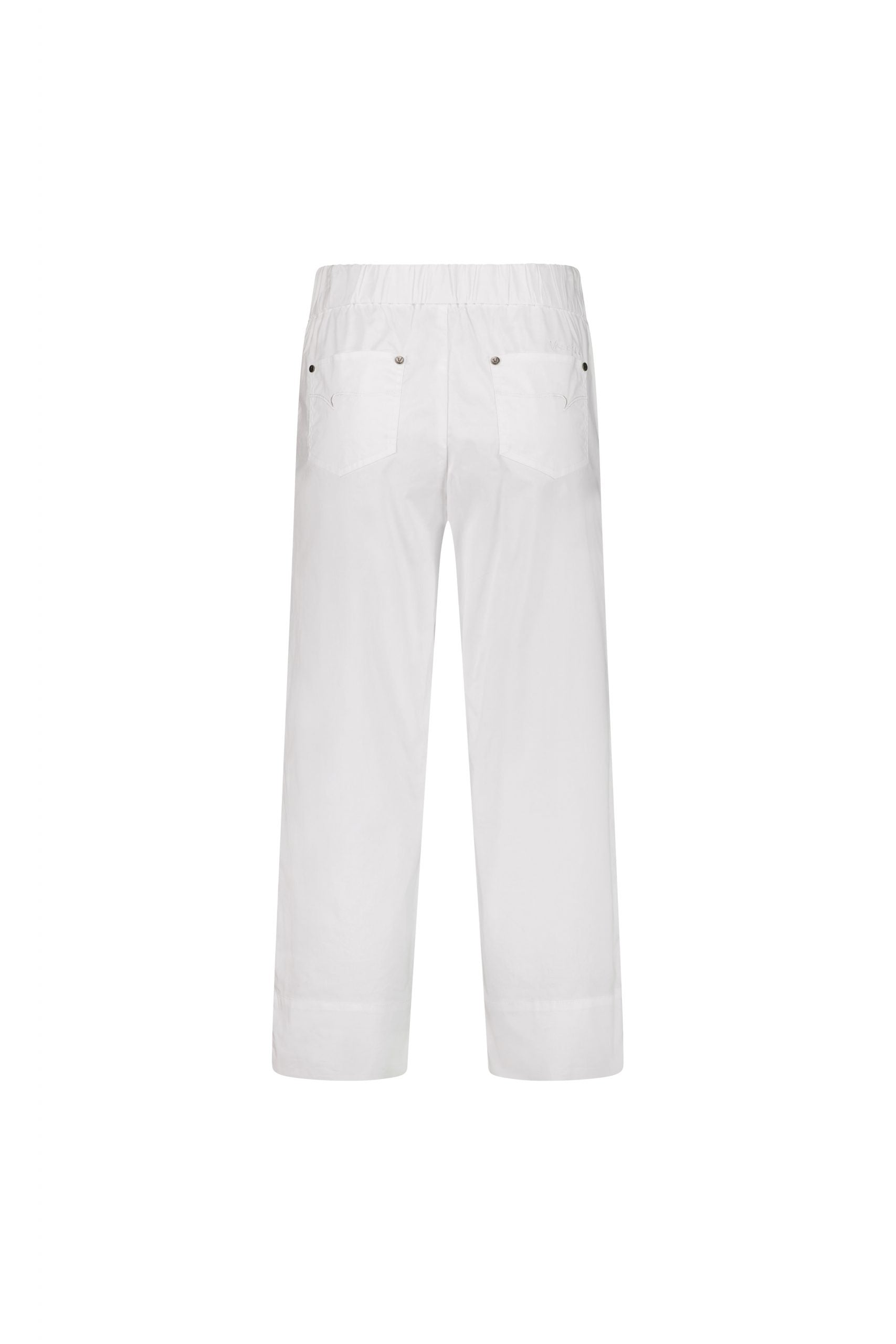 Slim Leg Pull On 7/8 Pant | White - Vassalli - Beechworth Emporium