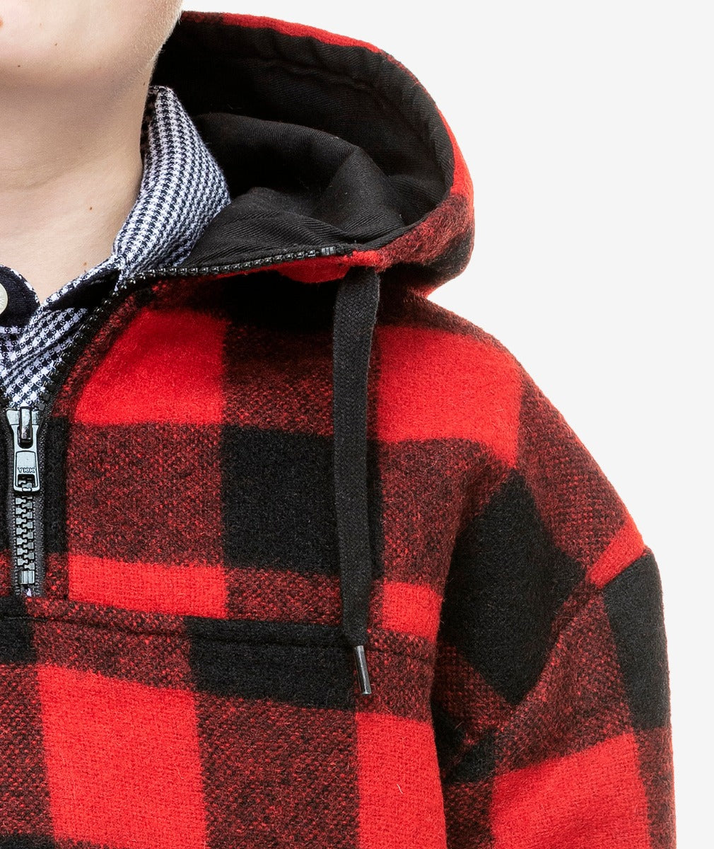 Kids Brixton Bushshirt | Red/Black Check - Swanndri - Beechworth Emporium