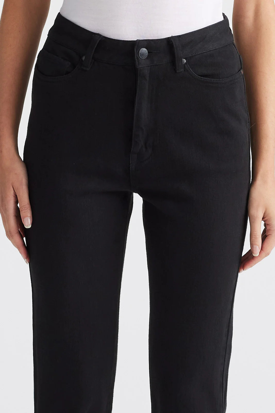 High Rise Straight Leg MERINO-DENIM™ Jean | Black - Toorallie - Beechworth Emporium