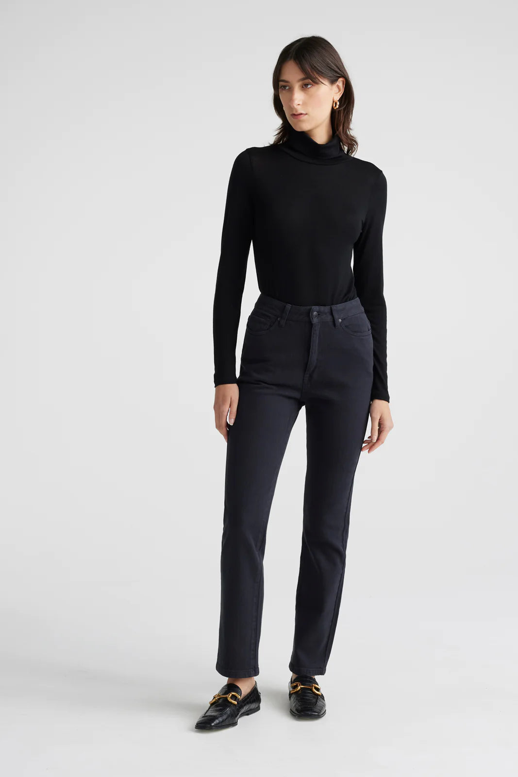 High Rise Straight Leg MERINO-DENIM™ Jean | Ink -  - Beechworth Emporium