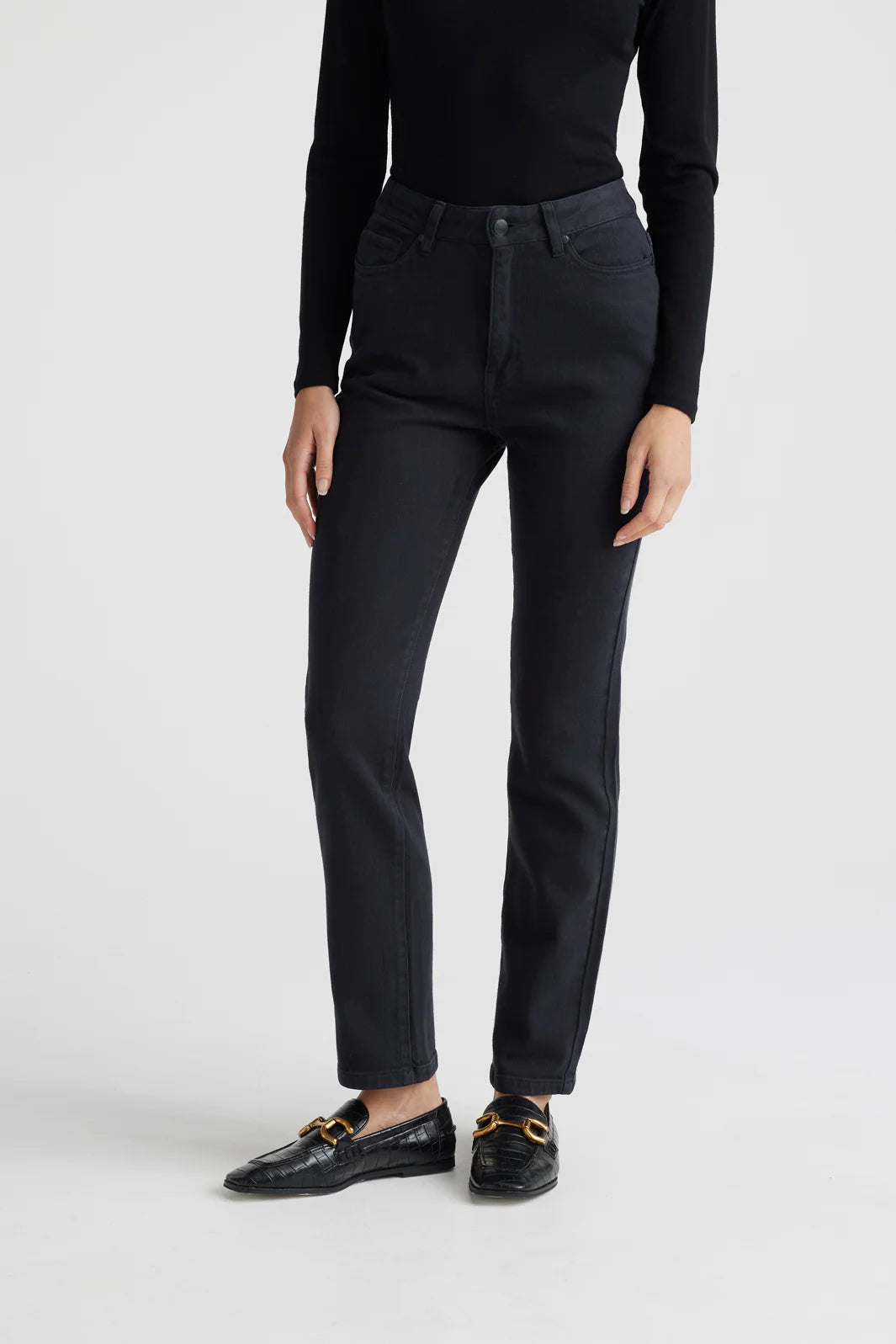 High Rise Straight Leg MERINO-DENIM™ Jean | Ink -  - Beechworth Emporium
