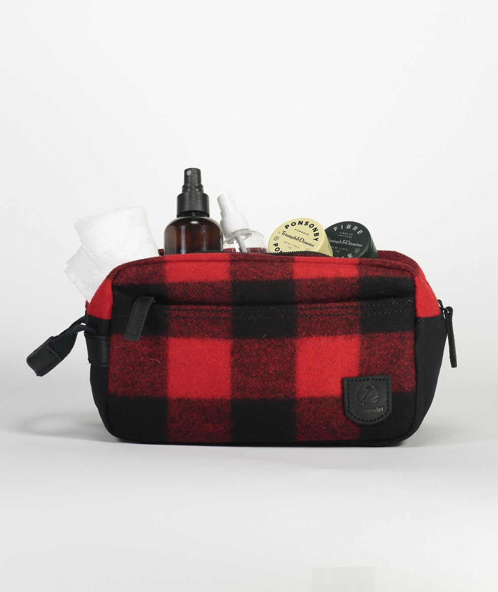 Island Bay Wash Bag | Red Check - - Beechworth Emporium