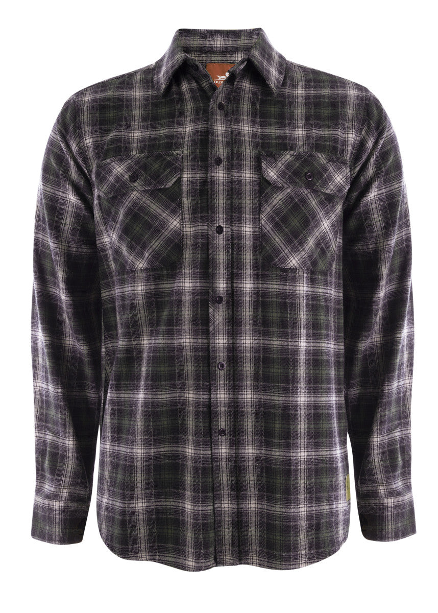 Mason Thermal Long Sleeve Shirt | Green/Black - Thomas Cook - Beechworth Emporium