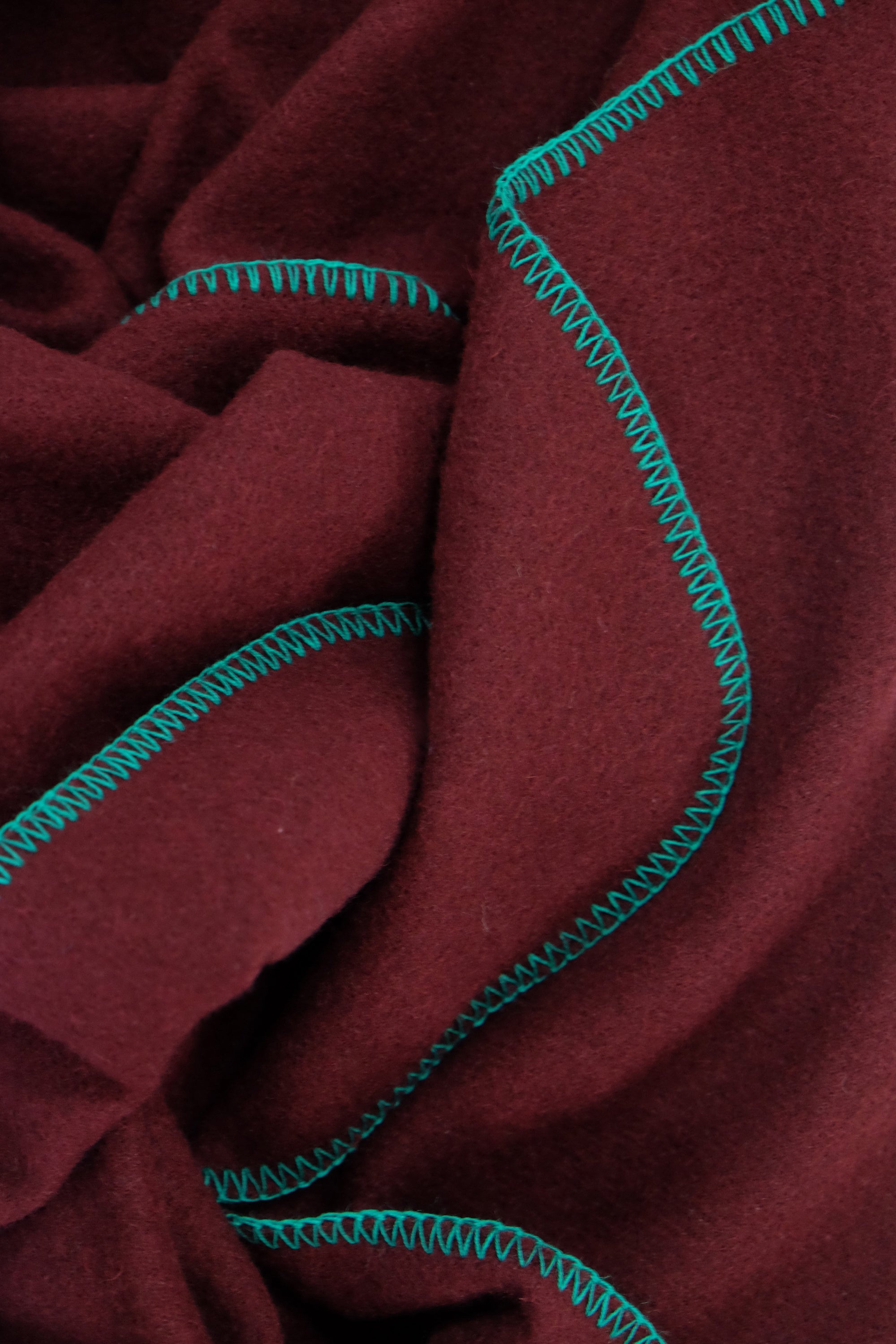 Sangria Mint Stitch Blanket | 123cmx150cm - Geelong Weaving Mill - Beechworth Emporium