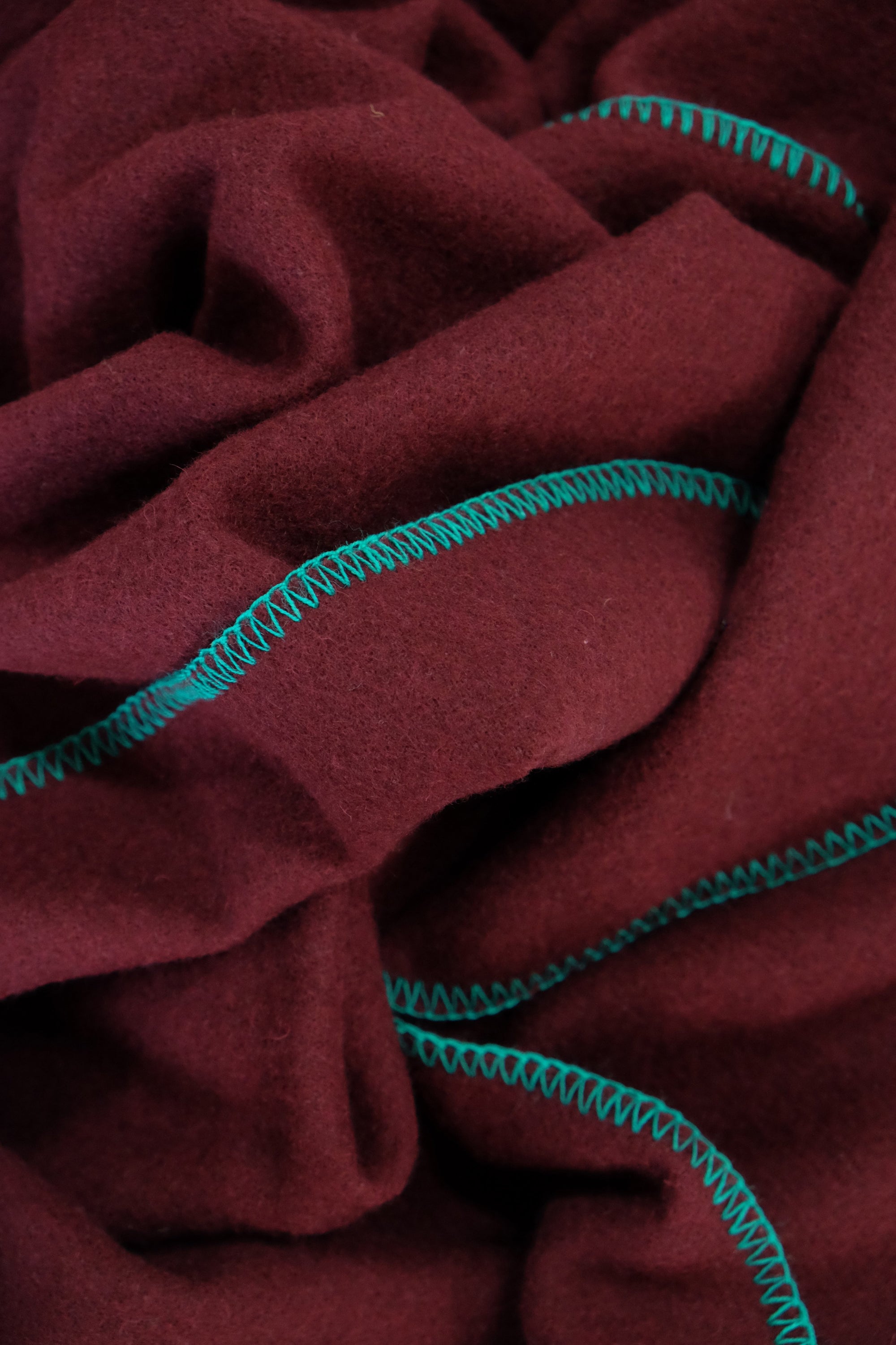 Sangria Mint Stitch Blanket | 123cmx150cm - Geelong Weaving Mill - Beechworth Emporium