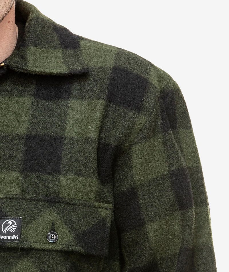 Ranger Wool Bushshirt | Olive/Black Check - - Beechworth Emporium