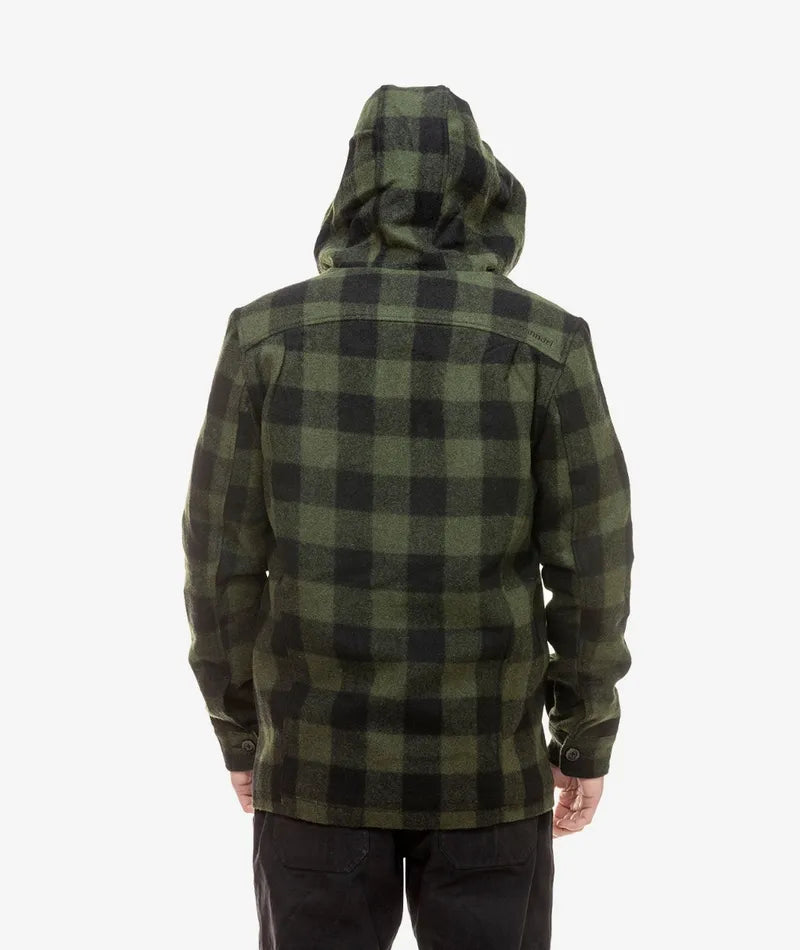 Hudson Hoodie | Olive Check - - Beechworth Emporium