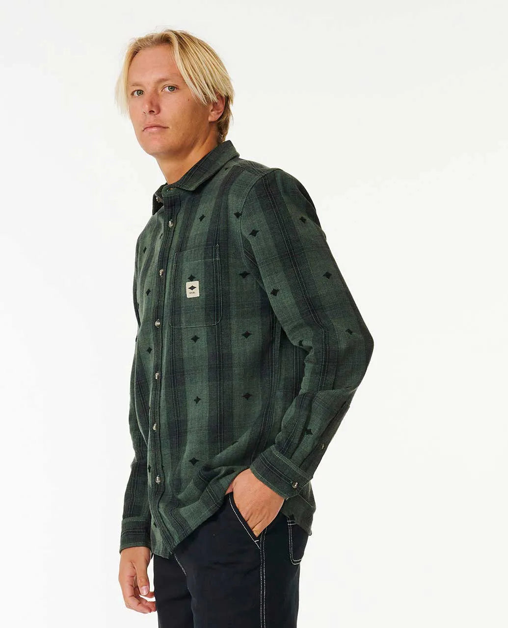 Quality Surf Products Flannel | Washed Green