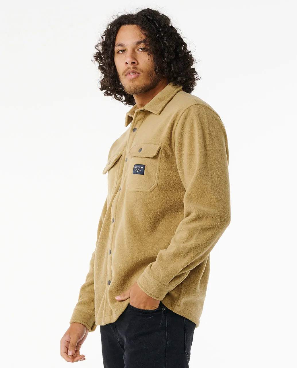 Party Pack Polar Fleece Shirt | Dark Khaki - Rip Curl - Beechworth Emporium