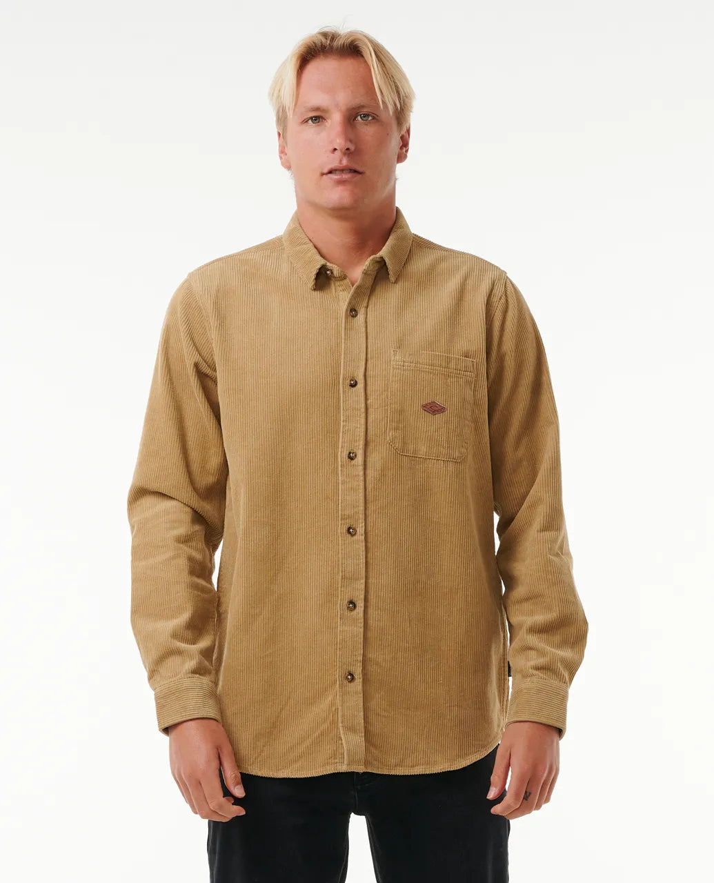 Classic Surf Cord Long Sleeve Shirt | Dark Khaki - Rip Curl - Beechworth Emporium