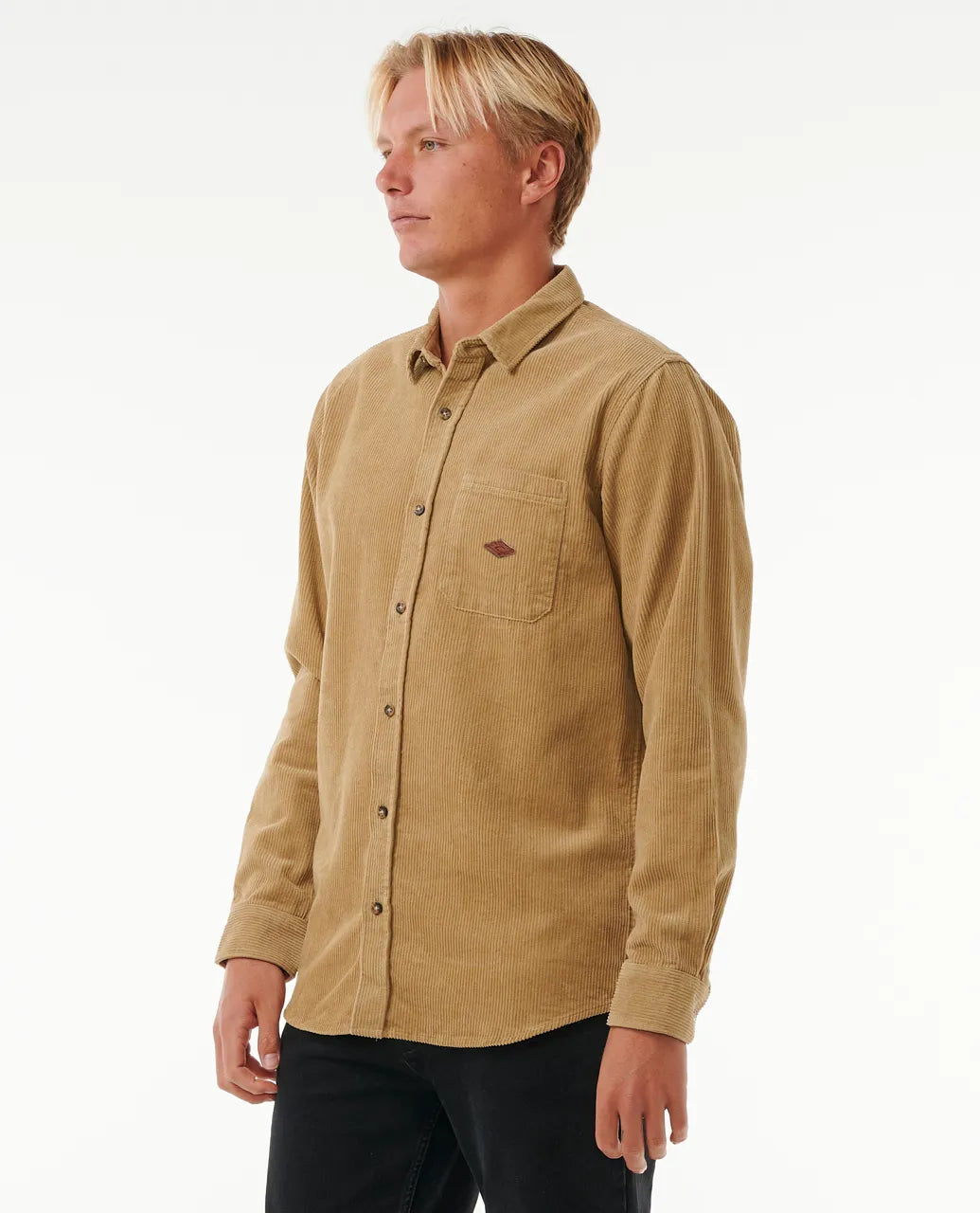 Classic Surf Cord Long Sleeve Shirt | Dark Khaki - Rip Curl - Beechworth Emporium