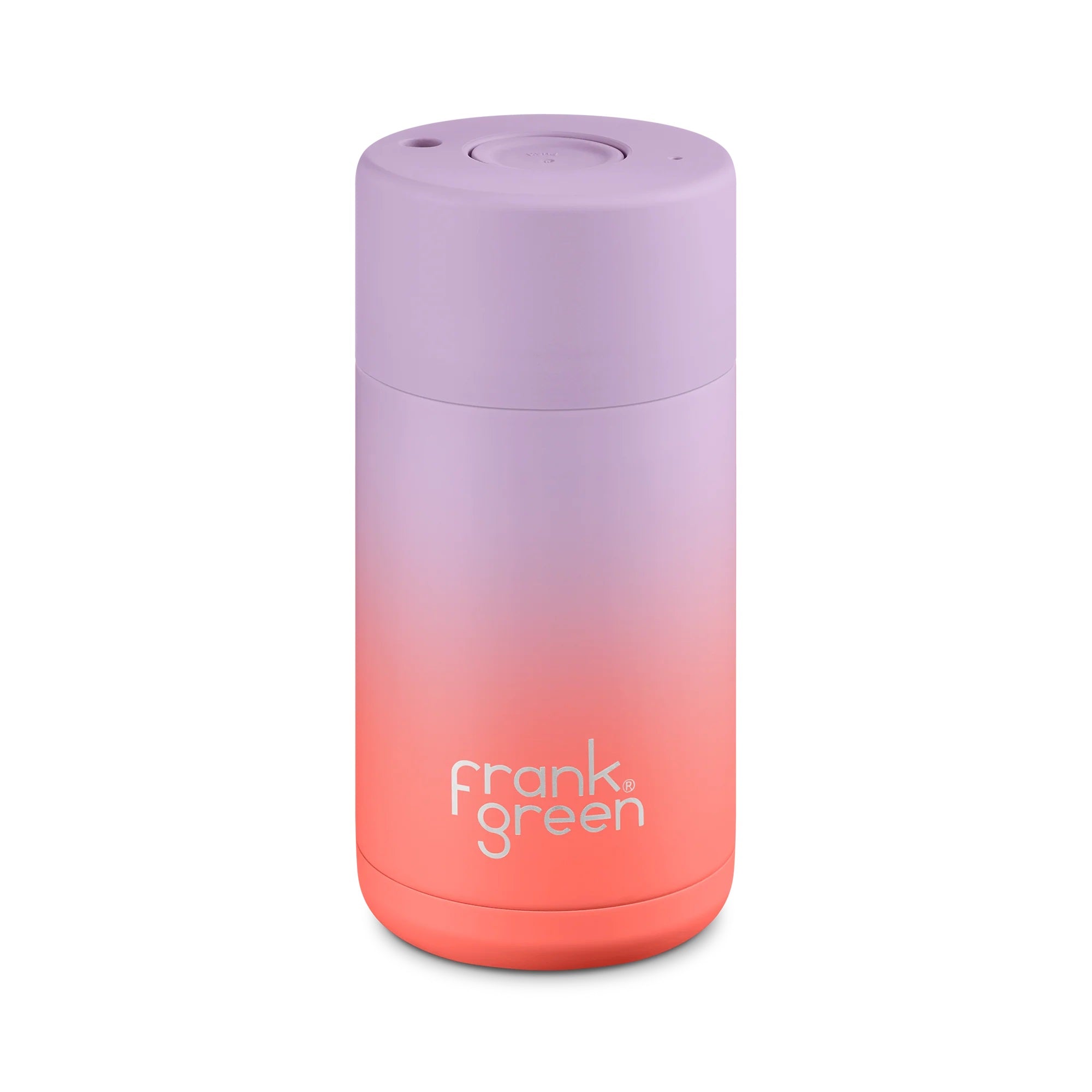 Gradient Ceramic Reusable Cup 12oz | Lilac Haze / Living Coral - Frank Green - Beechworth Emporium