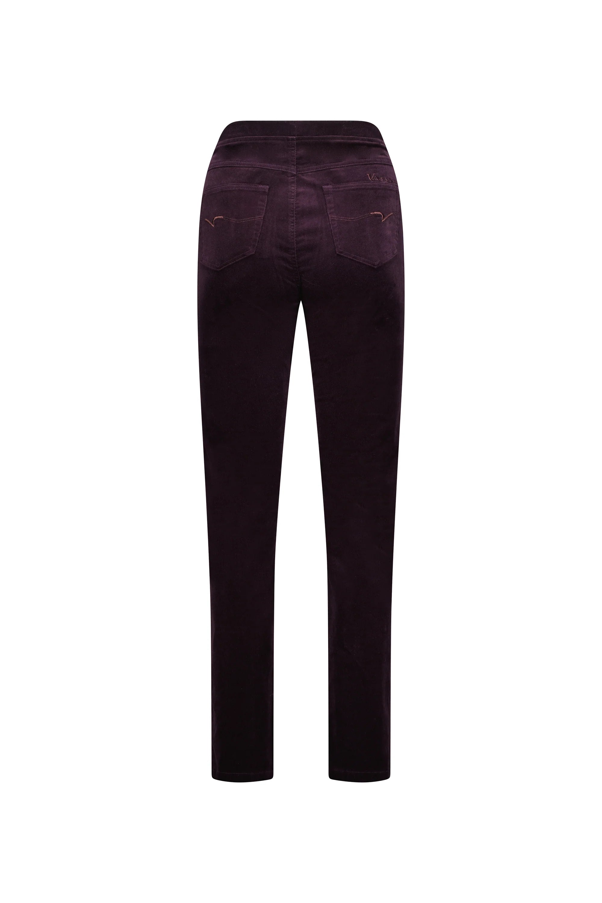 Slim Leg Full Length Cord Pull On | Mulberry - Vassalli - Beechworth Emporium