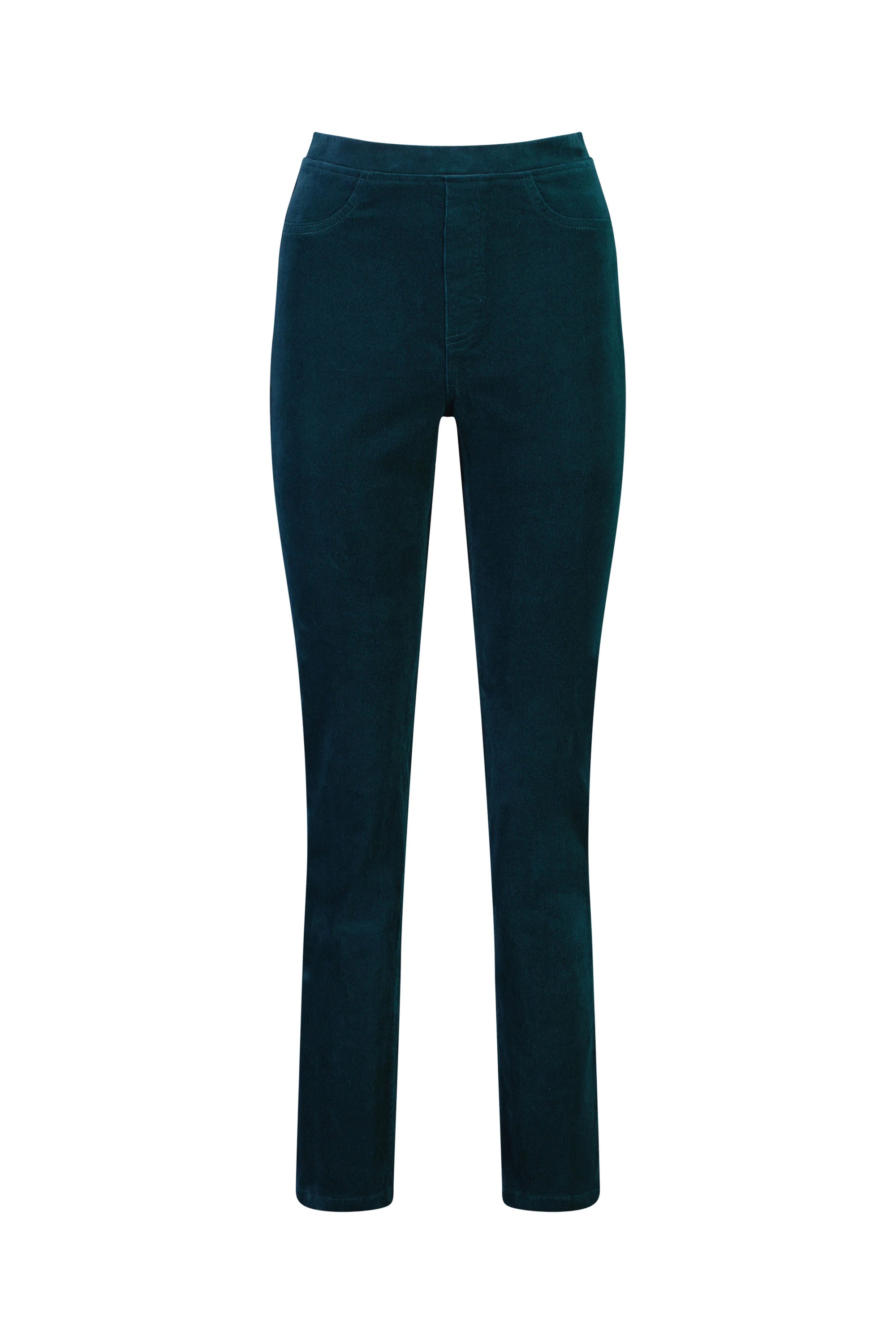 Slim Leg Full Length Cord Pull On | Peacock - Vassalli - Beechworth Emporium