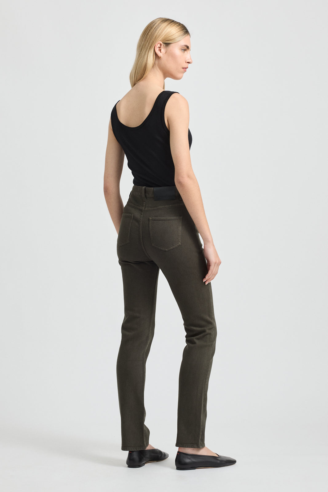 High Rise Straight Leg MERINO-DENIM™ Jean | Bay Leaf - Toorallie - Beechworth Emporium