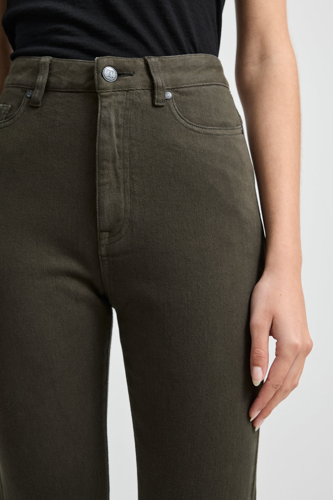 High Rise Straight Leg MERINO-DENIM™ Jean | Bay Leaf - Toorallie - Beechworth Emporium