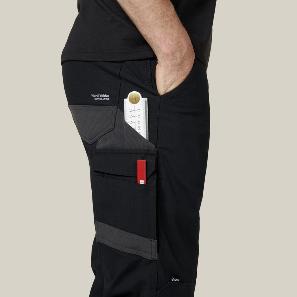 3056 Raptor Comfort Fit Work Pant | Black - Hard Yakka - Beechworth Emporium