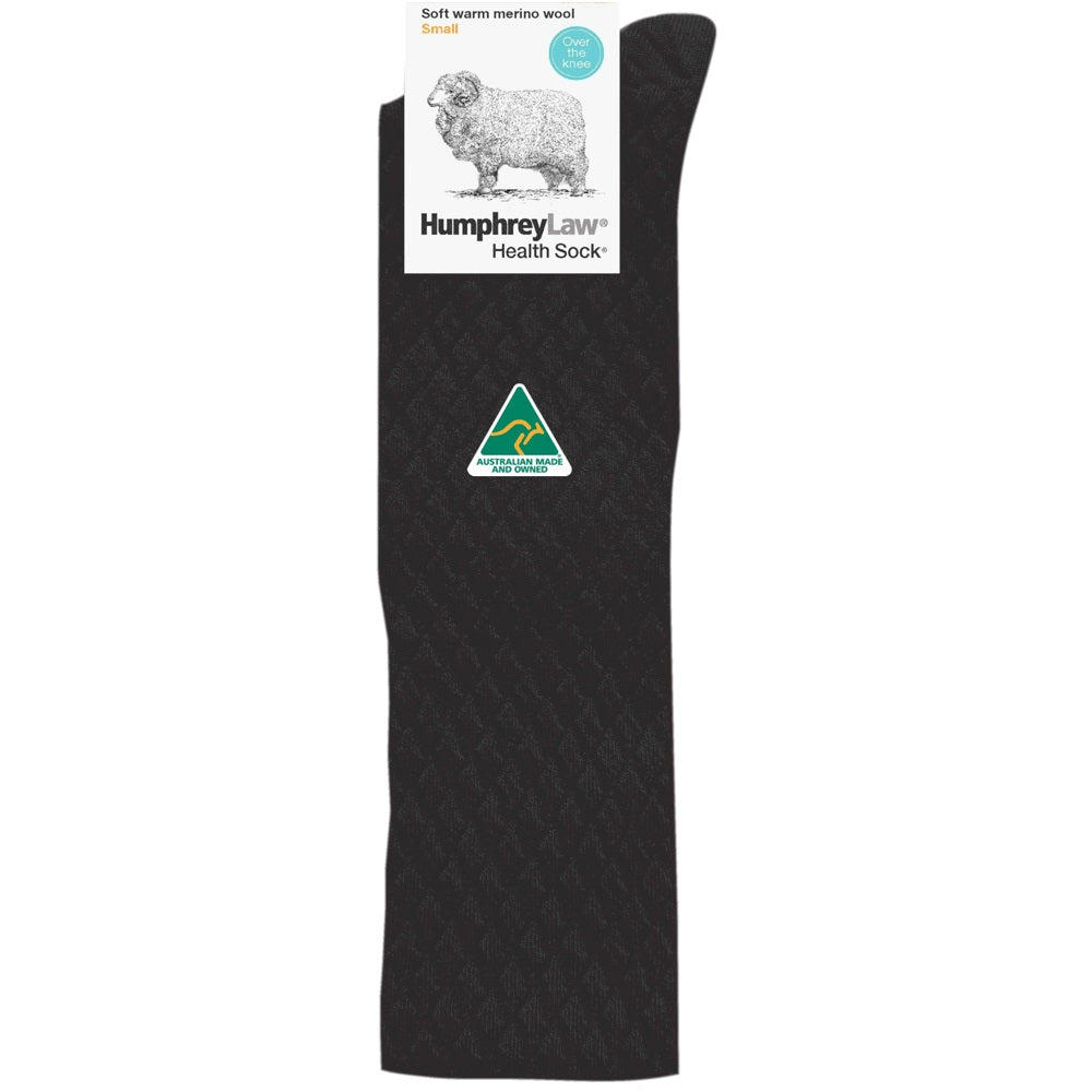 95% Fine Merino Wool Quilted Over the Knee Health Sock® - Style 44K