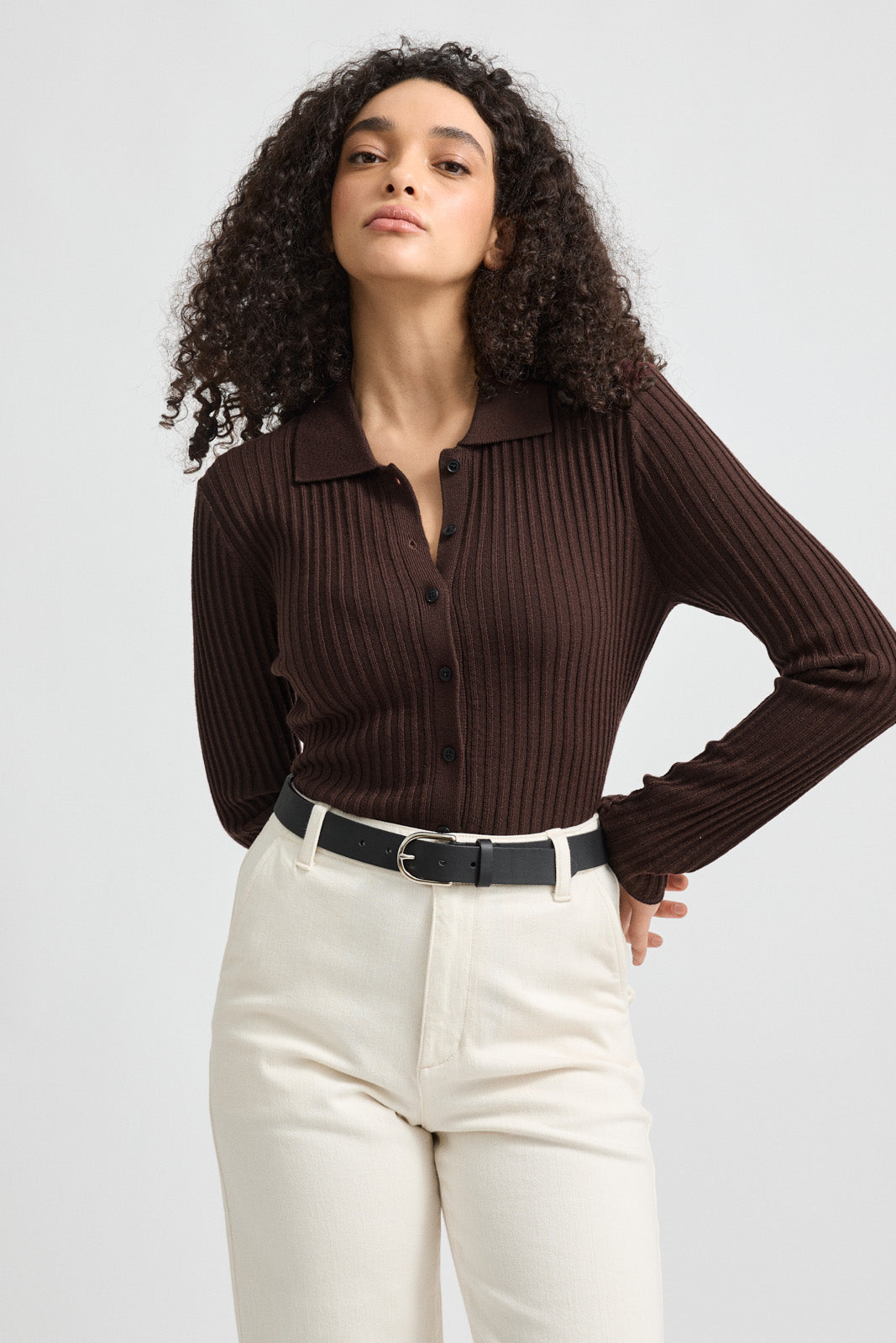 Fine Rib Shirt | Cacao - Toorallie - Beechworth Emporium