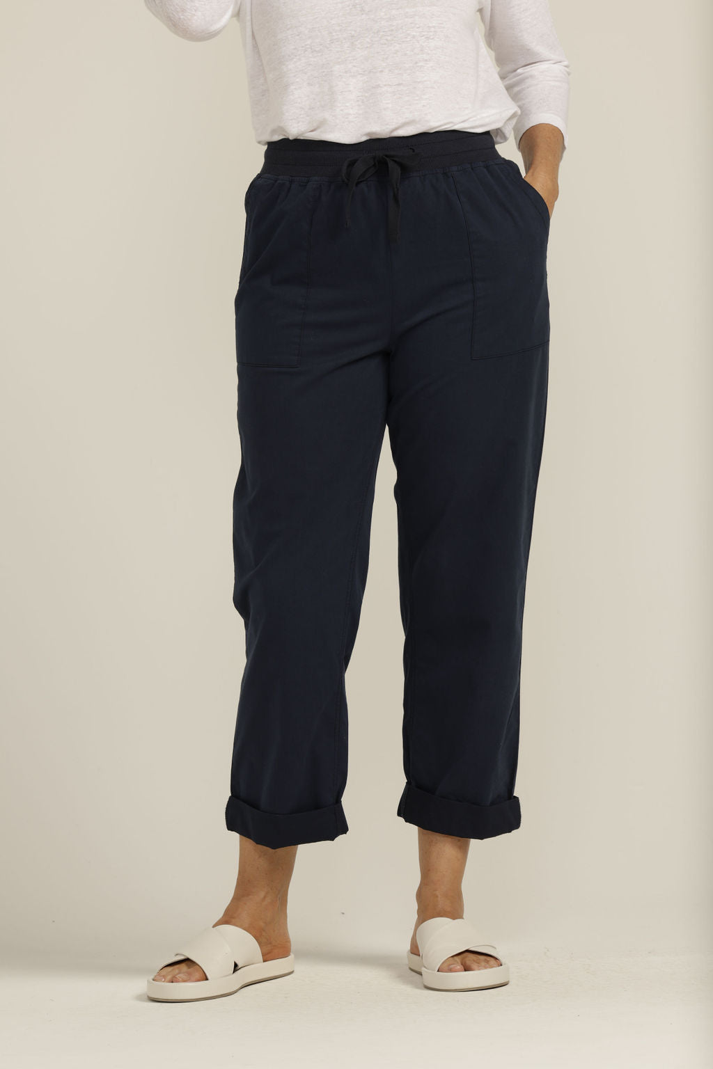 Relaxed Rib Knit Waistband Pant - Goondiwindi - Beechworth Emporium