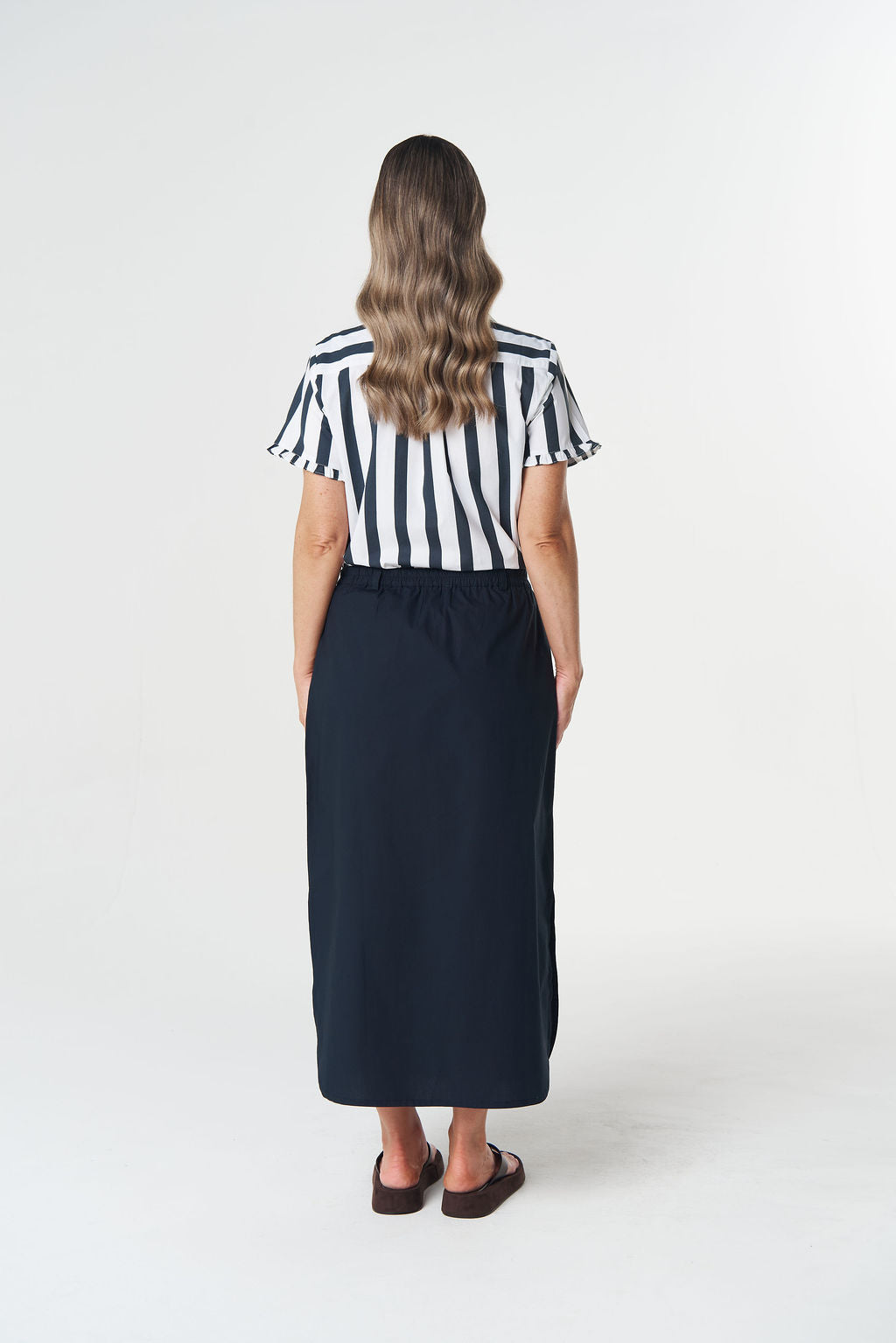 Shellbay Side Split Skirt | Dark Navy