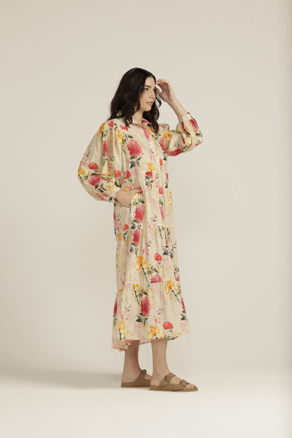 Cotton Soft Floral Dress - Goondiwindi - Beechworth Emporium