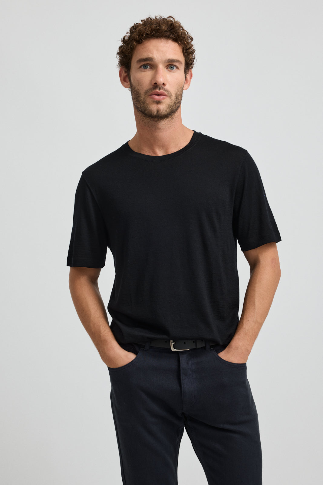 Merino Crew T-Shirt | Black - Toorallie - Beechworth Emporium