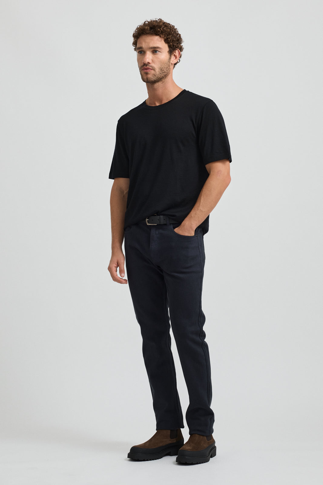 Merino Crew T-Shirt | Black - Toorallie - Beechworth Emporium