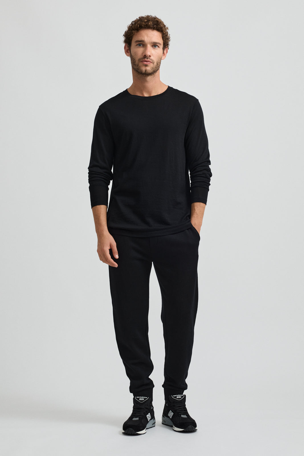 Merino Long Sleeve T-Shirt | Black - Toorallie - Beechworth Emporium