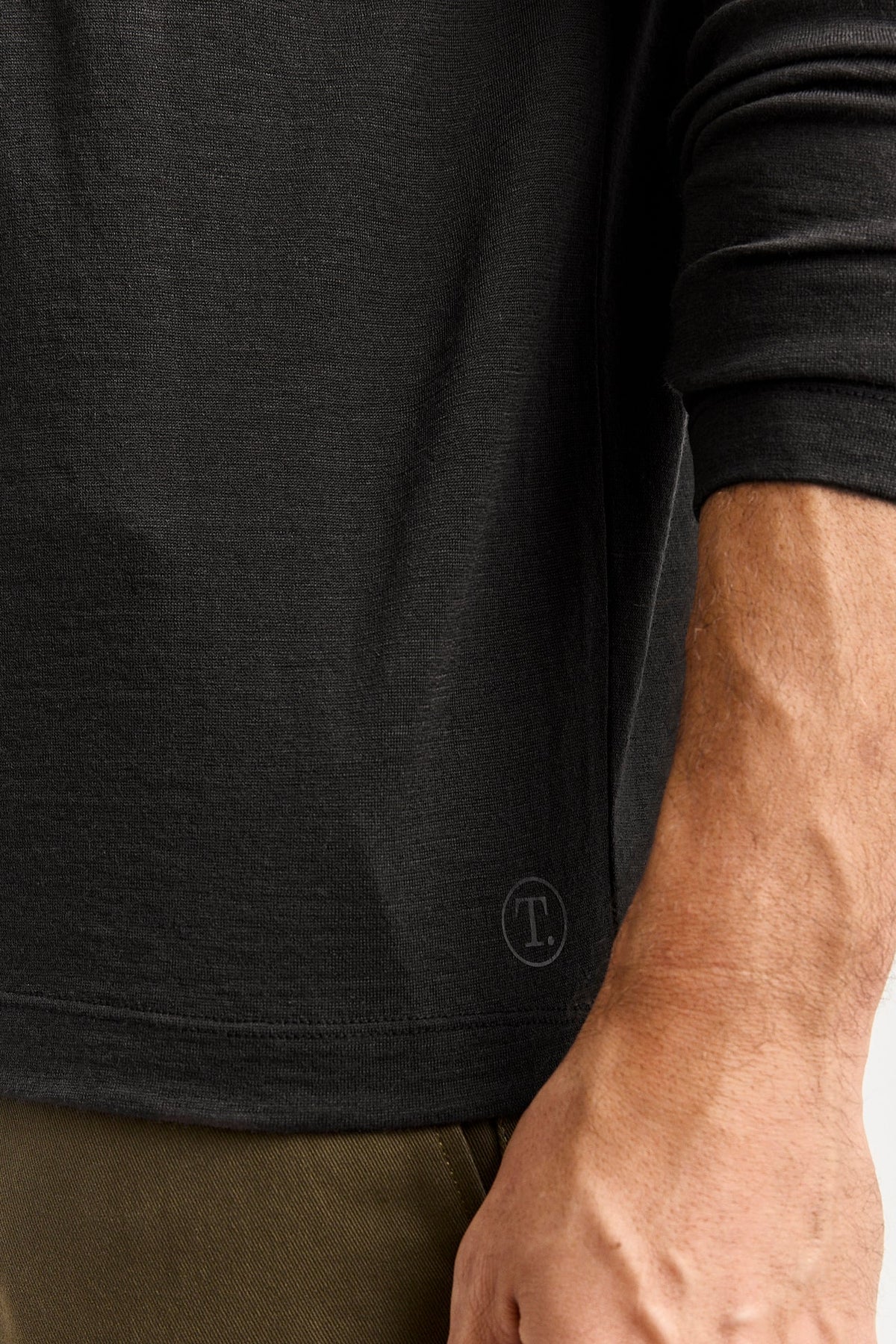 Merino Long Sleeve T-Shirt | Black