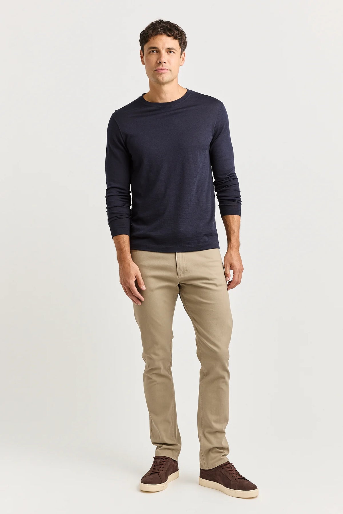 Merino Long Sleeve T-Shirt | French Navy