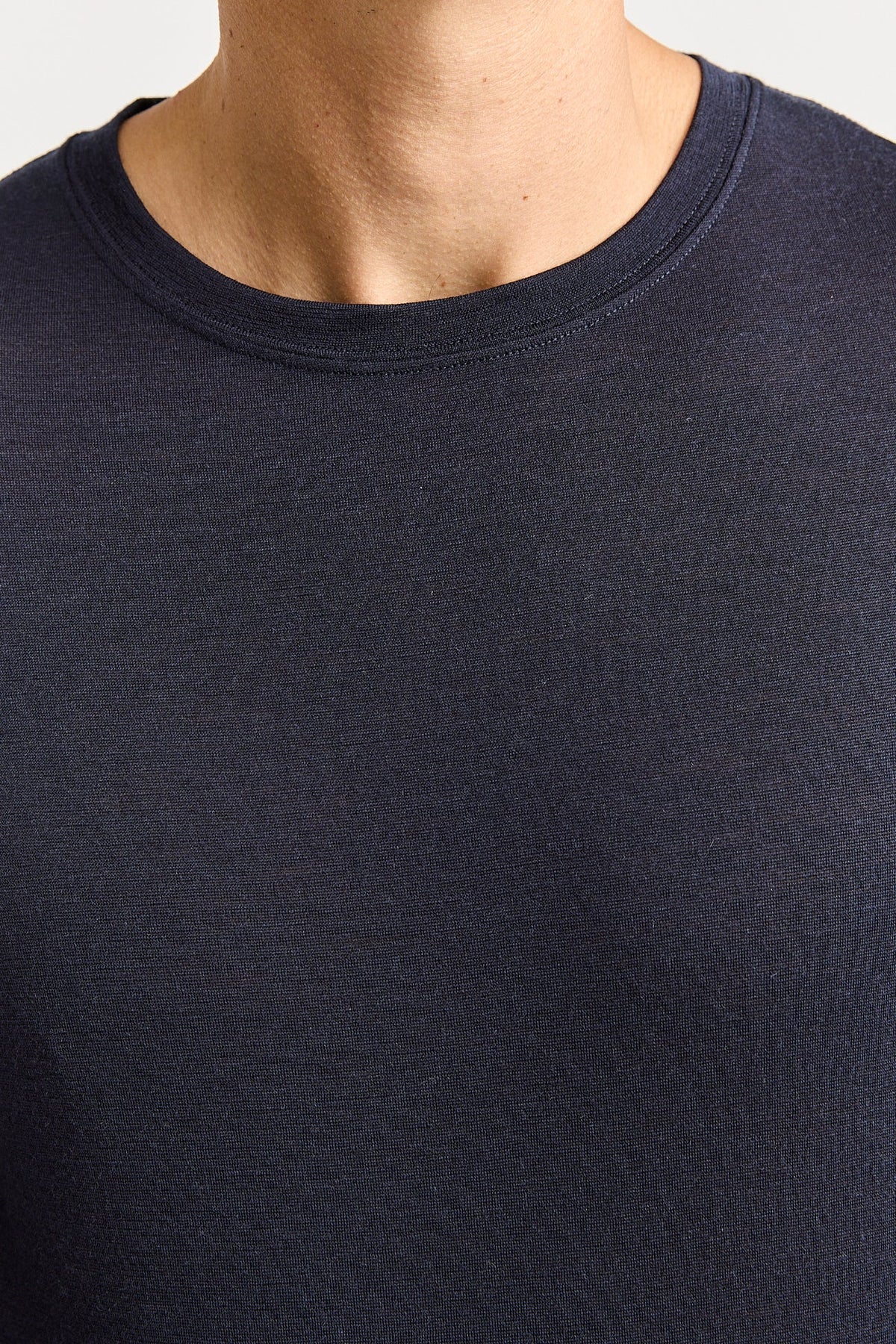 Merino Long Sleeve T-Shirt | French Navy