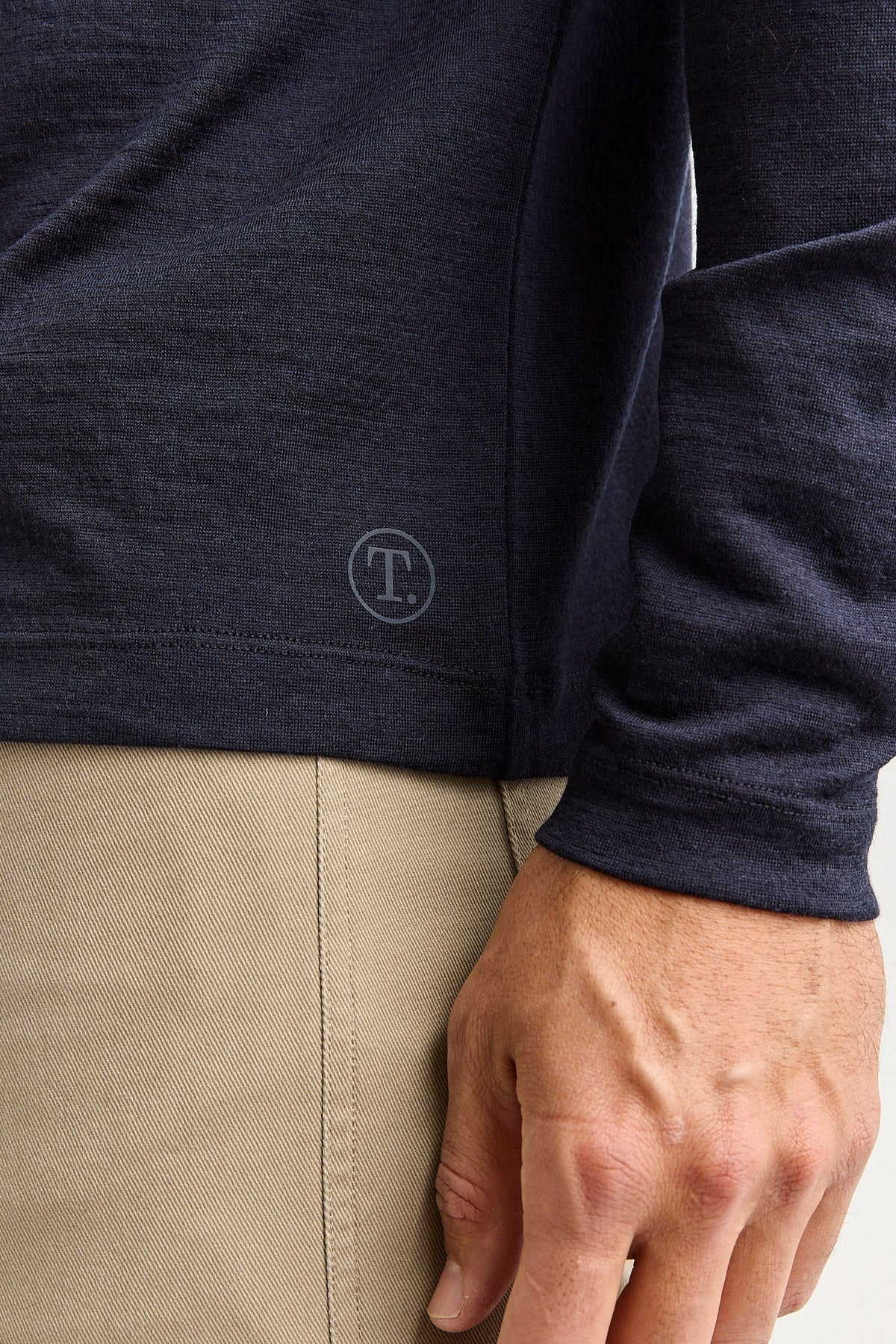 Merino Long Sleeve T-Shirt | French Navy
