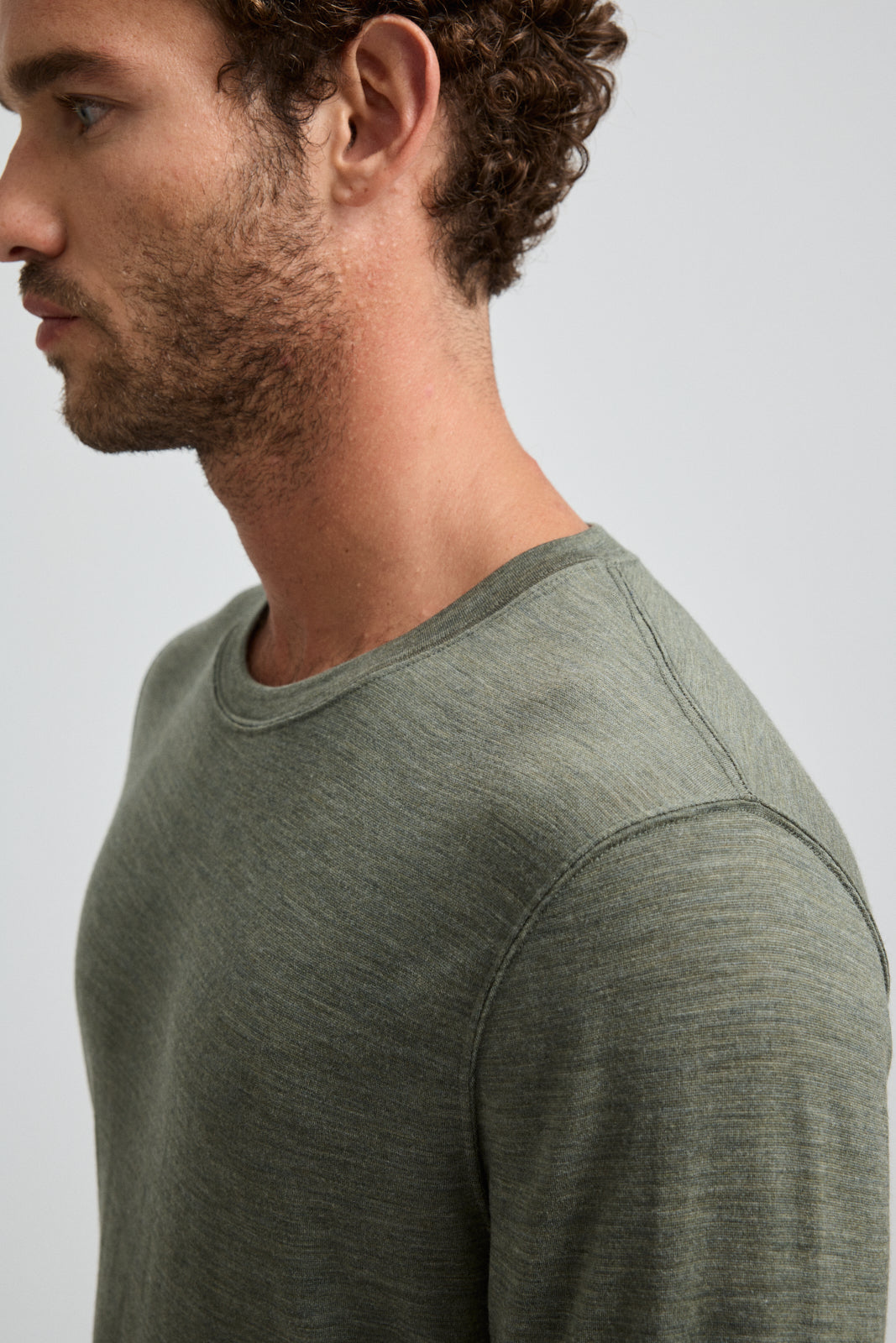 Merino Long Sleeve T-Shirt | Olive - Toorallie - Beechworth Emporium