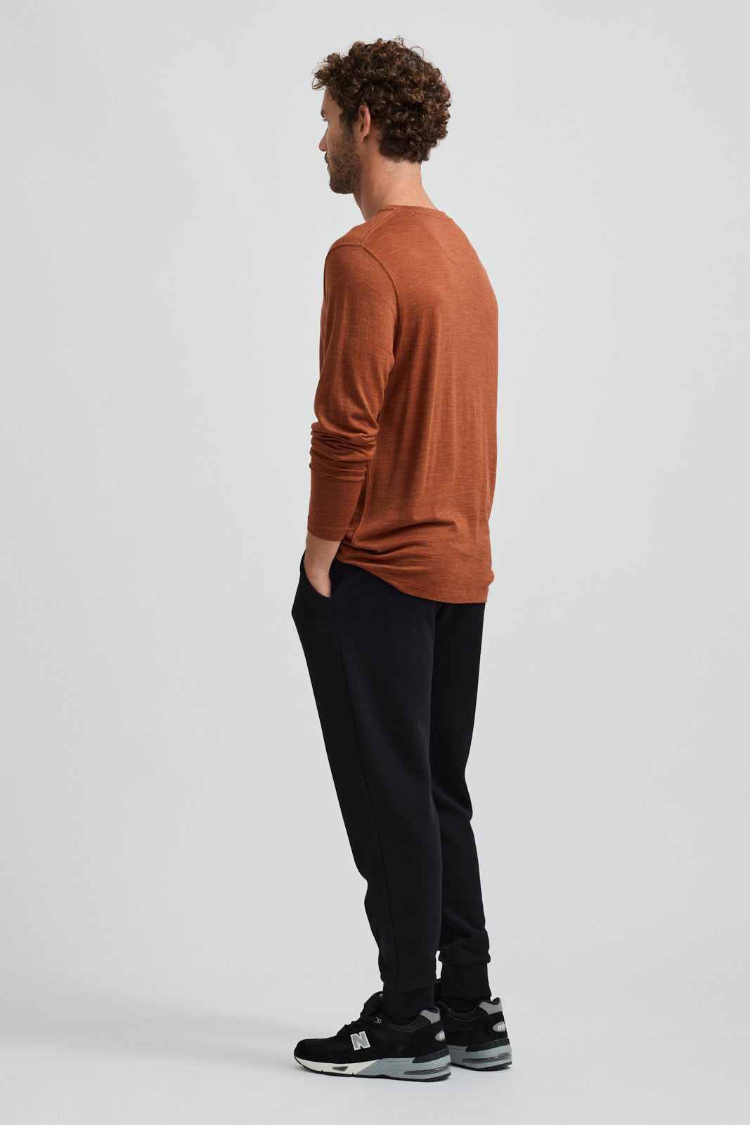 Merino Long Sleeve T-Shirt | Rust - Toorallie - Beechworth Emporium